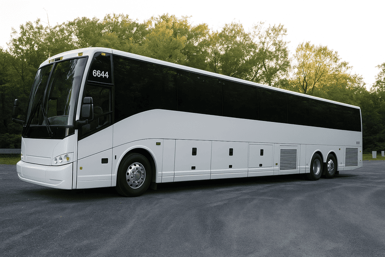 exterior of Redwood City Coach Bus Service coach bus