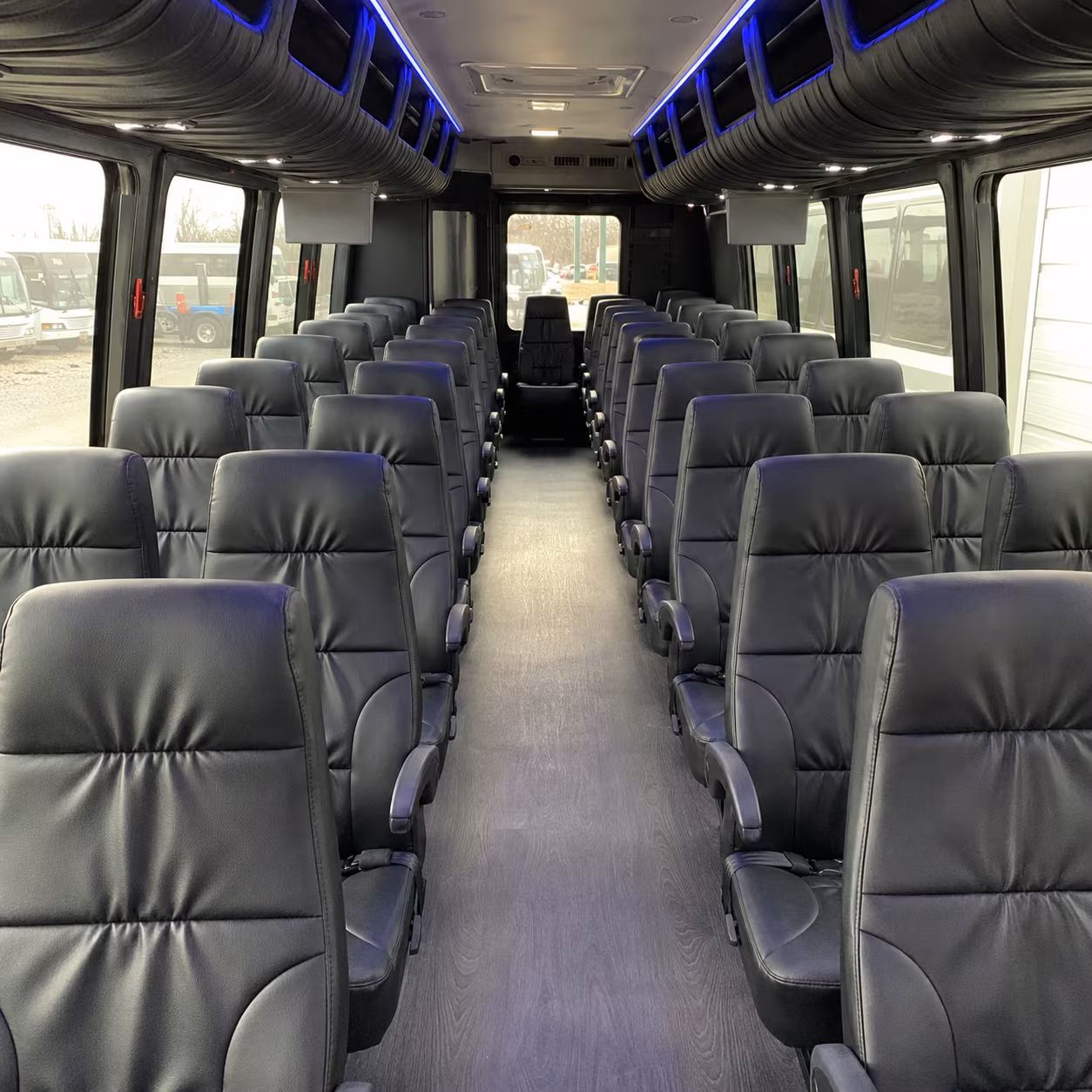 redwood city 28 passenger minibus inside