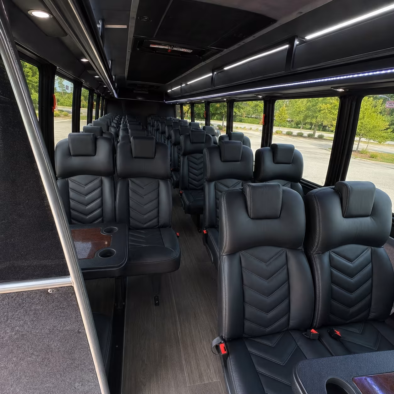 redwood city 30 passenger minibus interior