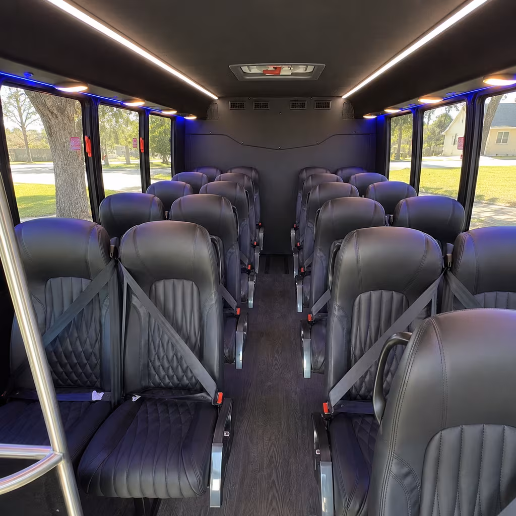 redwood city 35 passenger minibus inside