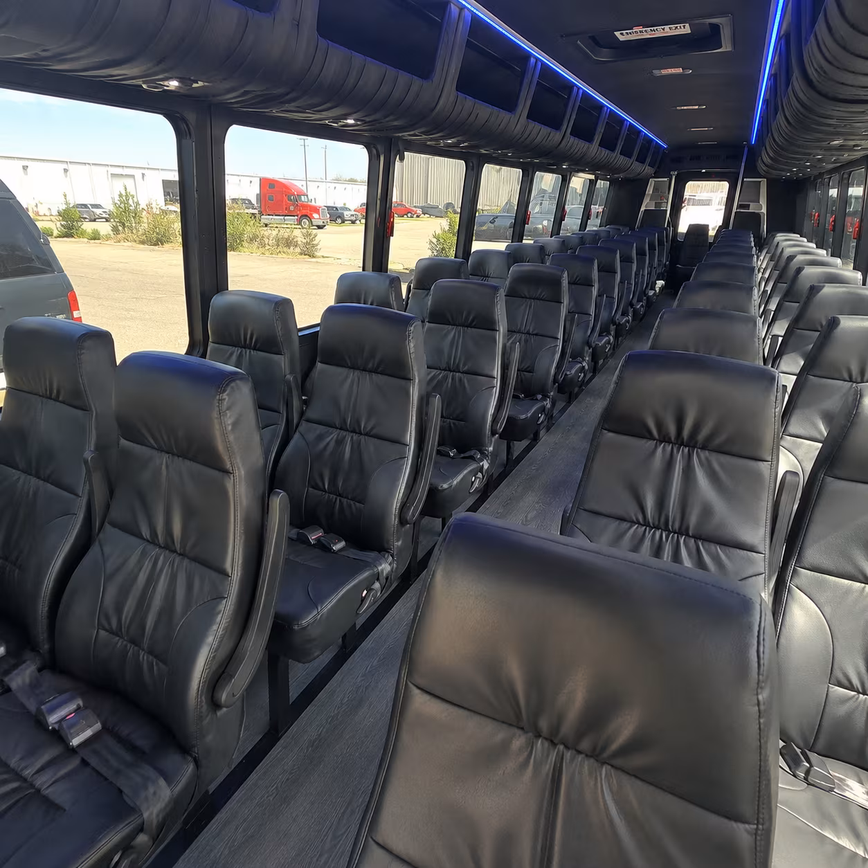 redwood city 35 passenger minibus interior