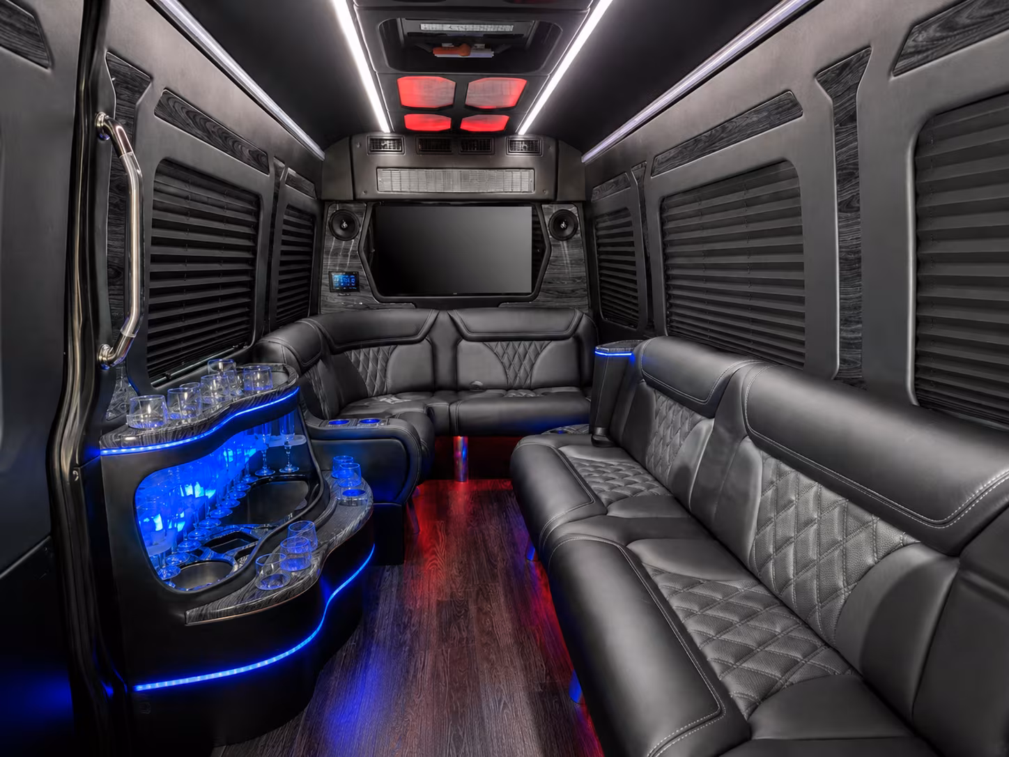 redwood city sprinter limousine inside